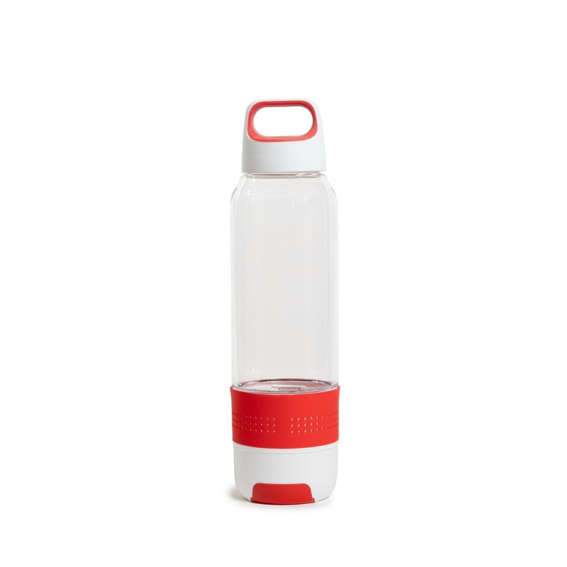 HL8477.Botella PVC cristal con toalla de microfibra