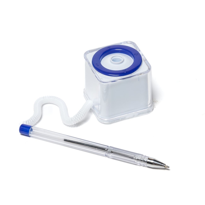HL8414.Bolígrafo con base y cable de sujeción