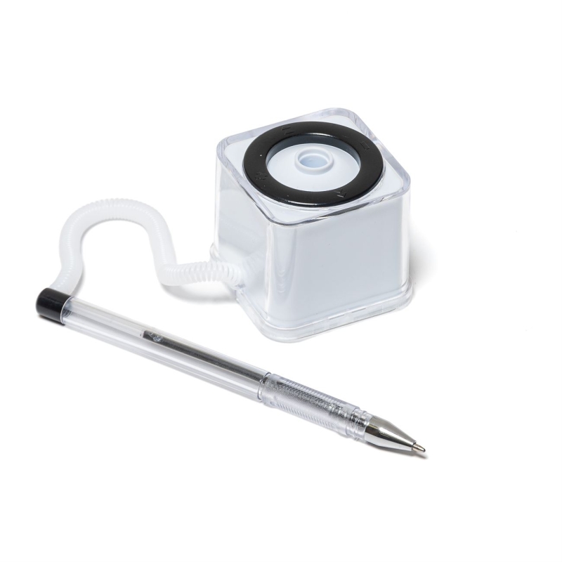 HL8414.Bolígrafo con base y cable de sujeción