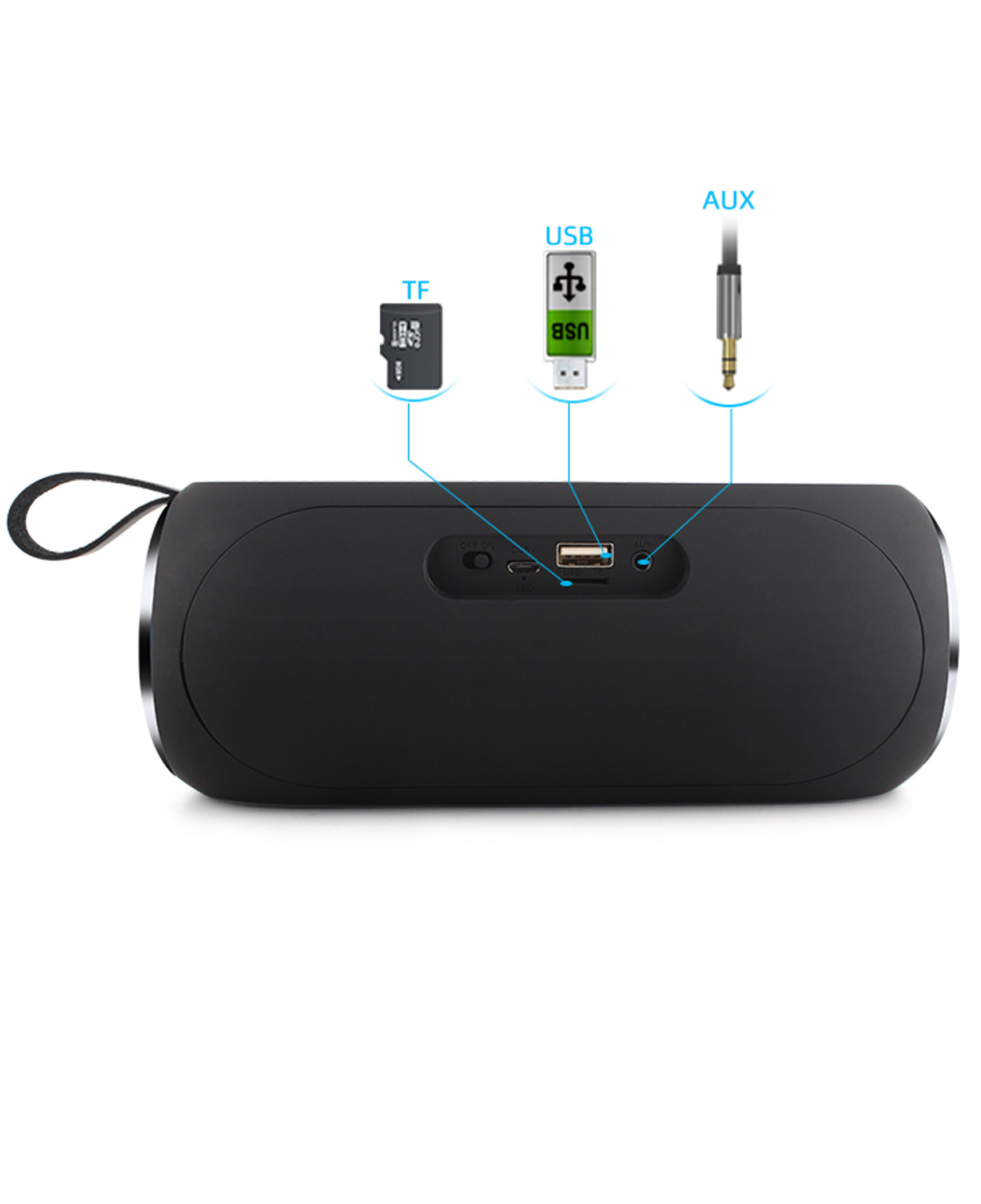 Parlante bluetooth porta celular BLACKPUNK