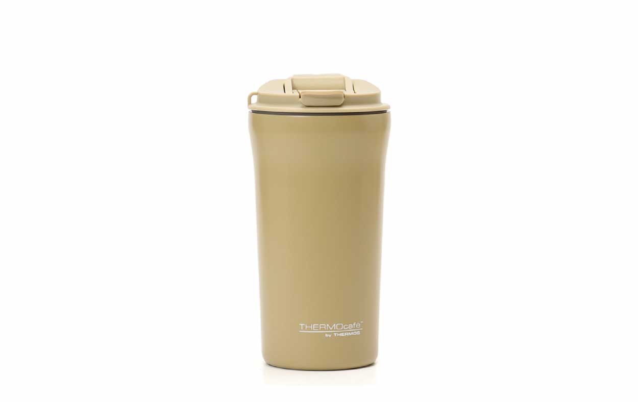Vaso térmico ThermoCafé doble tapa abatible y sorbete