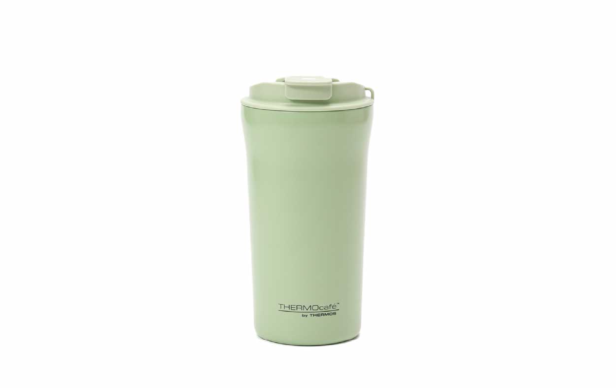 Vaso térmico ThermoCafé doble tapa abatible y sorbete