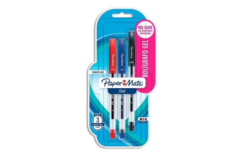 Boligrafo Paper Mate Economy Gel x 3