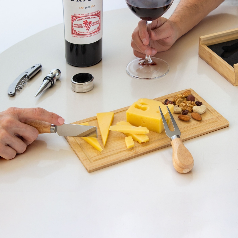 Set de vino y Tabla para quesos
